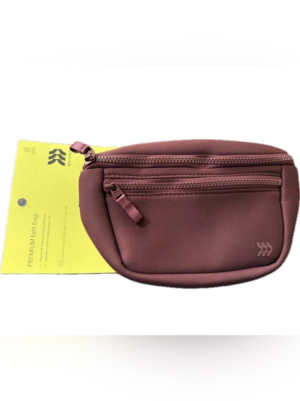 All In Motion Women's Premium Belt Bag Burgundy NWT